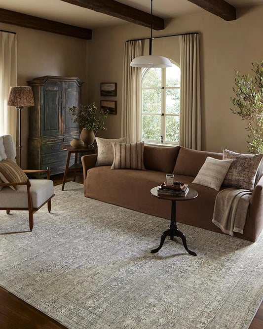 Loloi Amber Lewis Honora Collection HON-04 Grey/Beige 6'-7" x 9'-2" Area Rug