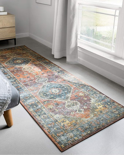 Loloi II Skye Collection SKY-07 Terracotta/Sky 7'-6" x 9'-6" Area Rug
