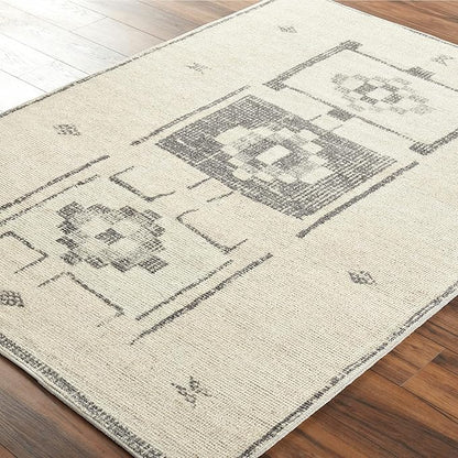 Livabliss x Becki Owens Solana Medallion Area Rug, 5'3" x 7', Taupe/Cream