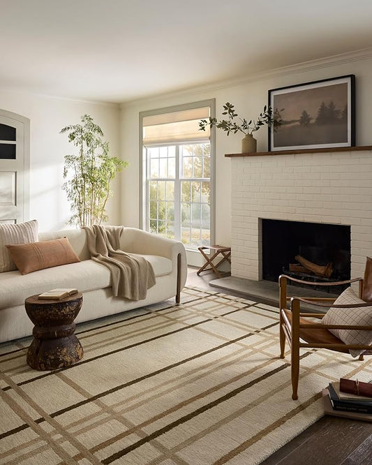 Loloi Magnolia Home by Joanna Gaines Waylon Collection WAY-01 Natural/Bark 3'-6" x 5'-6" Accent Rug