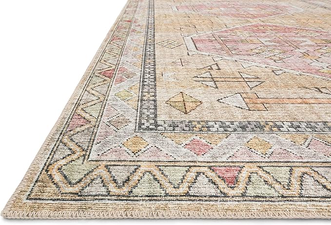 Loloi Skye Collection SKY-04 Gold/Blush 2'-0" x 5'-0" Accent Rug