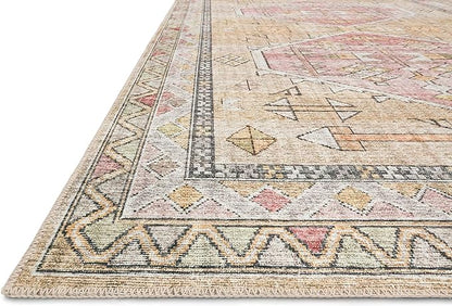 Loloi Skye Collection SKY-04 Gold/Blush 7' x 9' Oval Area Rug
