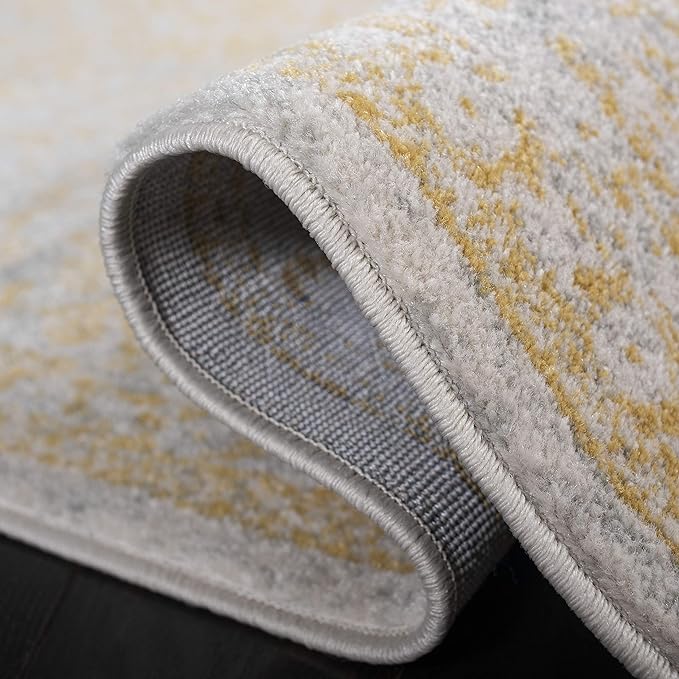 SAFAVIEH Evoke Collection Runner Rug - 2'2" x 11', Ivory & Gold, Distressed Design, Non-Shedding & Easy to Clean, Ideal for Foyer, Bedroom, Kitchen, Hallway (EVK256B)