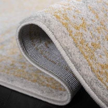 SAFAVIEH Evoke Collection Runner Rug - 2'2" x 11', Ivory & Gold, Distressed Design, Non-Shedding & Easy to Clean, Ideal for Foyer, Bedroom, Kitchen, Hallway (EVK256B)