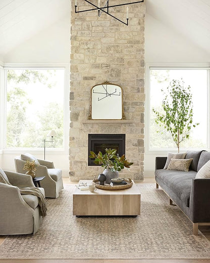 Loloi Angela Rose Aubrey Collection AUB-04 Sage/Bark 7'-6" x 9'-6", .19" Pile Height, Area Rug