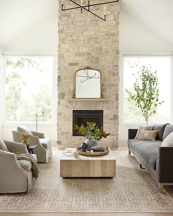Loloi Angela Rose Aubrey Collection AUB-04 Sage/Bark 3'-9" x 5'-6", .19" Pile Height, Accent Rug