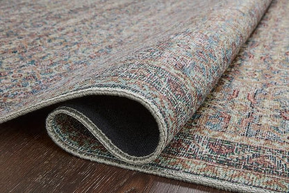 Loloi Adrian Collection ADR-04 Denim/Multi 7'-6" x 9'-6", .19" Thick Area Rug