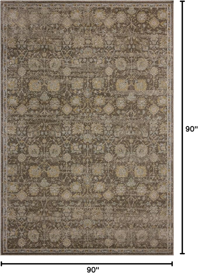 Loloi Magnolia Home by Joanna Gaines Mona Collection MOA-03 BARK/Natural 7'-6" x 7'-6" Round Area Rug