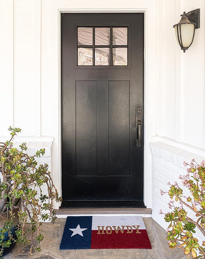 KAF Home Howdy Texas Coir Doormat with Heavy-Duty, Weather Resistant, Non-Slip PVC Backing | 17 by 30 Inches, 0.6 Inch Pile Height | Perfect for Indoor and Outdoor Use