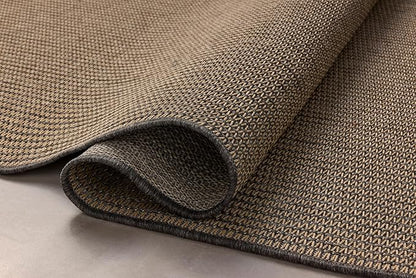 Loloi Chris Loves Julia Providence Collection PRC-03 Wheat/Charcoal 7'-6" x 7'-6", .12" Pile Height, Indoor/Outdoor Round Area Rug