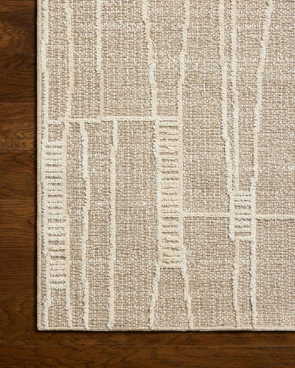 Loloi Amber Lewis Bexley Collection BEX-05 Mushroom/Natural 2'-7" x 8'-0" Runner Rug Neutral, Textured, Living, Bedroom, Dining, Carpet