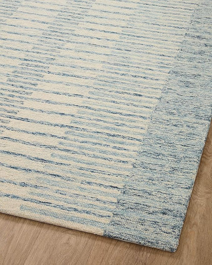 Loloi Chris Loves Julia Chris Collection CHR-01 Ivory/Denim 2'-6'' x 11'-6'', .50" Pile Height, Runner Rug
