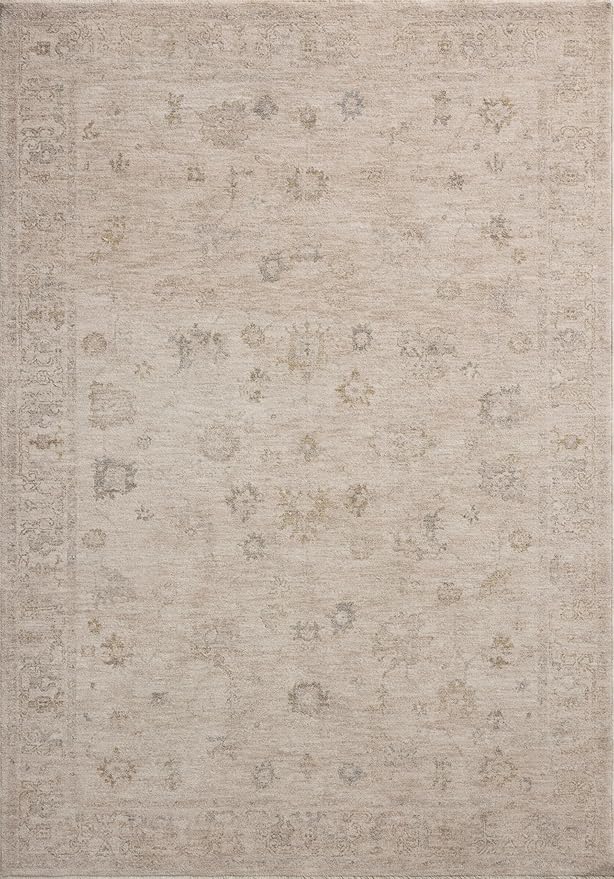 Loloi Chris Loves Julia Louisa Collection LOI-01 Oatmeal/Stone 7'-10" x 10', .38" Pile Height, Area Rug