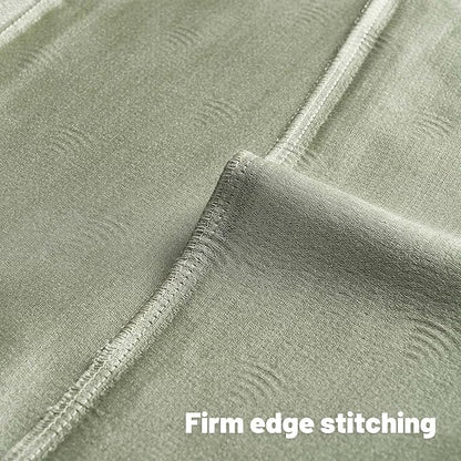 FUTEI Sage Green Chenille Decorative Throw Pillow Covers 16x16 Inch Set of 2,Soft Cozy Striped Geometric Patterns Cushion Case,Modern Home Decor for Couch Bed Living Room