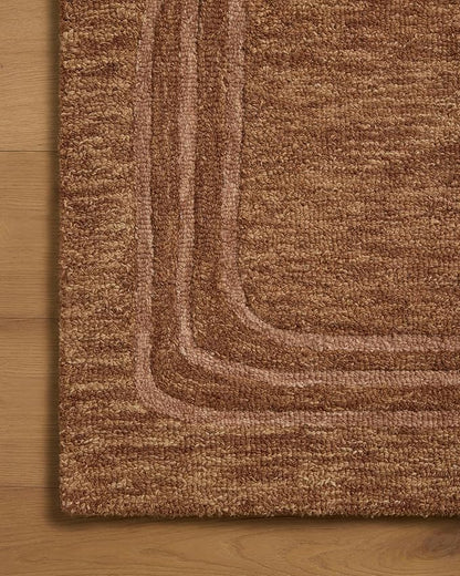 Loloi Leanne Ford Craven Collection CVN-02 Spice/Rose 9'-3" x 13' Area Rug Geometrical, Patterned, Neutral, Living Room, Bedroom, Dining Room