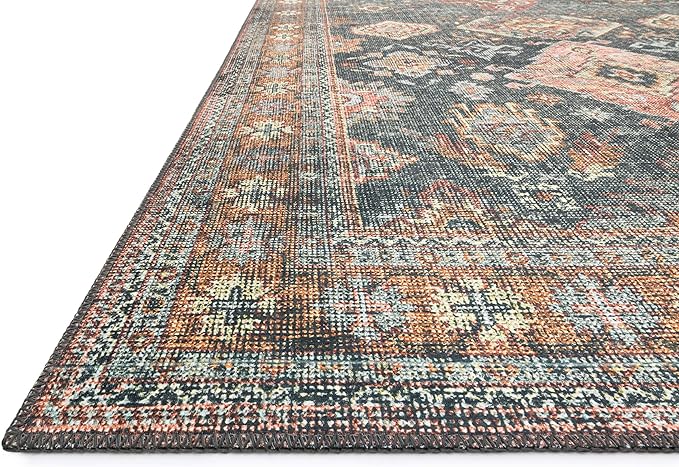 Loloi II Skye Collection SKY-10 Sea/Rust 3'-6" x 5'-6" Accent Rug