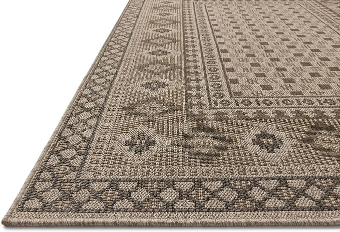 Loloi Chris Loves Julia Providence Collection PRC-07 Dove/Charcoal 2'-3" x 7'-7", .12" Pile Height, Indoor/Outdoor Runner Rug