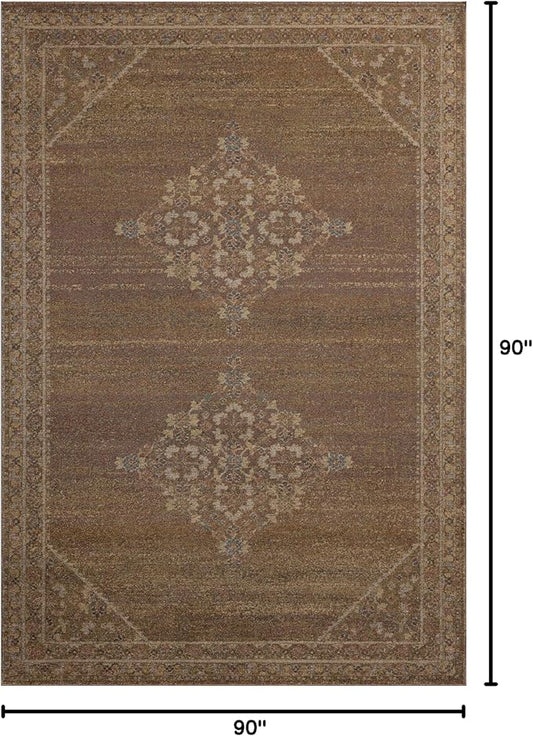 Loloi Magnolia Home by Joanna Gaines Mona Collection MOA-04 Sunset/Natural 7'-6" x 7'-6" Round Area Rug