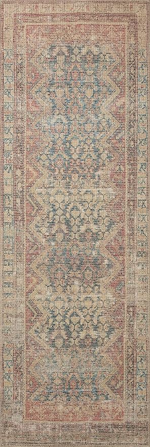 Loloi Angela Rose Aubrey Collection AUB-03 Ocean/Spice 7'-6" x 9'-6", .19" Pile Height, Area Rug