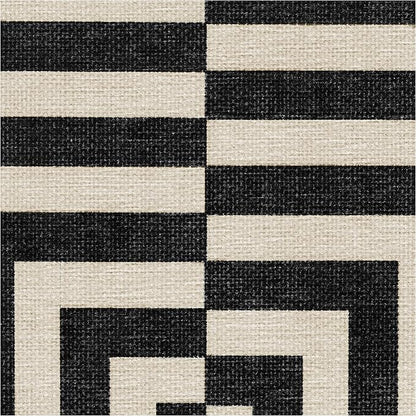 RUGGABLE x Jonathan Adler Machine Washable Modern Area Rug – Op Art Charcoal 6x9, Stain-Resistant, Non-Slip – Medium Rugs for Living Room, Bedroom, Hallway, Entryway & Office–with Standard Pad