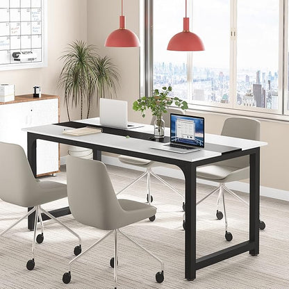 Tribesigns Modern Computer Desk, 70.8 x 31.5 inch Large Office Desk Computer Table Study Writing Desk Workstation for Home Office, Conference Room