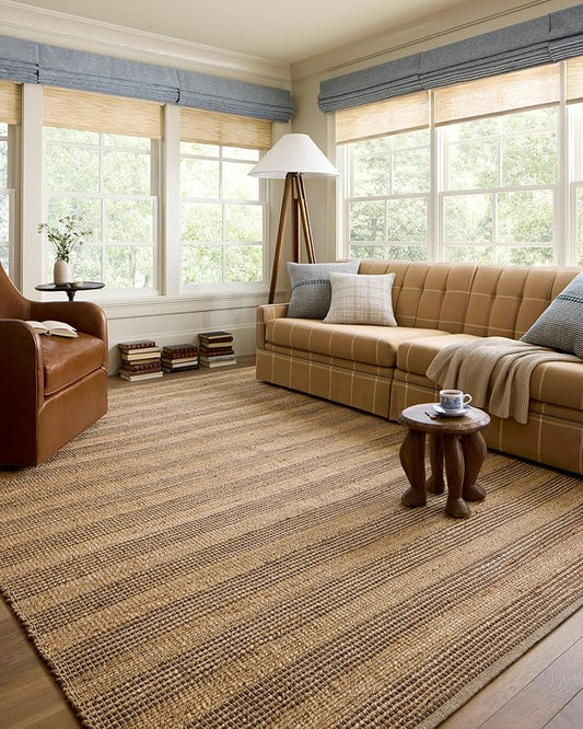 Loloi Chris Loves Julia Judy Collection JUD-06 Natural/Chocolate 5'-0" x 7'-6" Area Rug