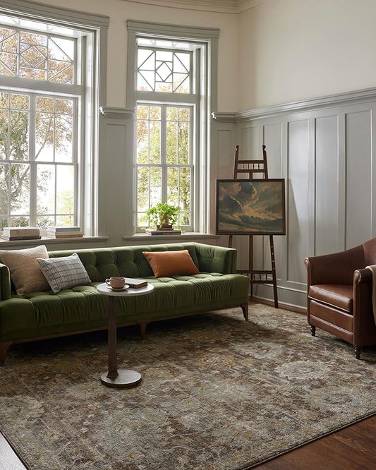 Loloi Magnolia Home by Joanna Gaines Mona Collection MOA-02 BARK/Multi 10'-0" x 14'-0" Area Rug