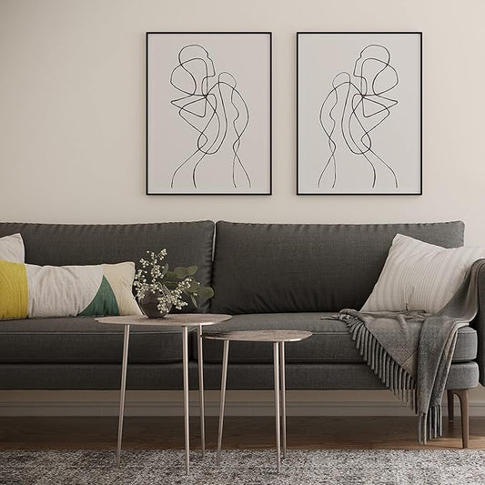 SIMPLIHOME Shelton Contemporary 20 inch Wide Metal 2 Pc Metal Nesting Table in Nickel for the Living Room and Bedroom