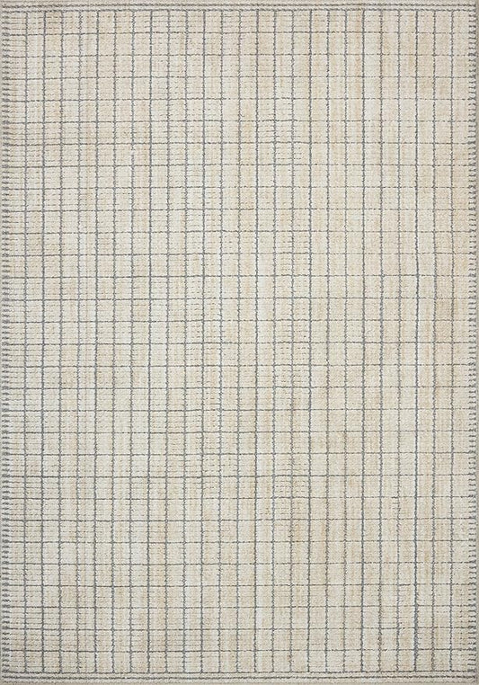 Loloi Amber Lewis Bexley Collection BEX-04 Slate/Natural 2'-7" x 12'-0" Runner Rug Neutral, Textured, Living, Bedroom, Dining, Carpet