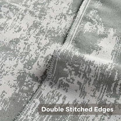 FUTEI Dark Green White Decorative Throw Pillow Covers 24x24 Inch Set of 2,Soft Faux Cashmere Jacquard - Textured & Cozy Euro Pillow Shams,Modern Home Decor for Couch Bed Living Room