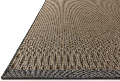 Loloi Chris Loves Julia Providence Collection PRC-03 Wheat/Charcoal 7'-6" x 7'-6", .12" Pile Height, Indoor/Outdoor Round Area Rug