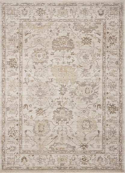Loloi Magnolia Home by Joanna Gaines Pace Collection PAC-01 Natural/Stone 9'-6" x 9'-6" Round Area Rug