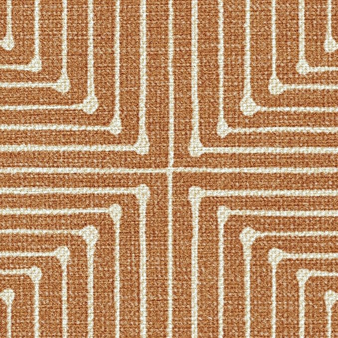 RUGGABLE x Jonathan Adler Machine Washable Modern Area Rug – Inkdrop Copper 5x7, Stain-Resistant, Non-Slip – Medium Rugs for Living Room, Bedroom, Hallway, Entryway & Office–with Cushioned Pad
