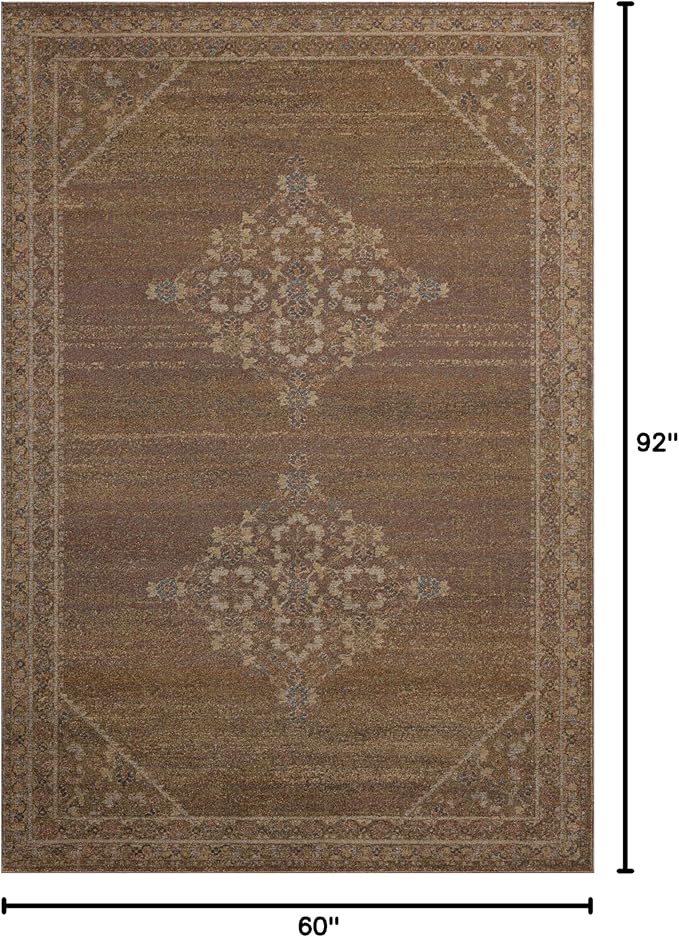 Loloi Magnolia Home by Joanna Gaines Mona Collection MOA-04 Sunset/Natural 5' x 7'-8" Area Rug