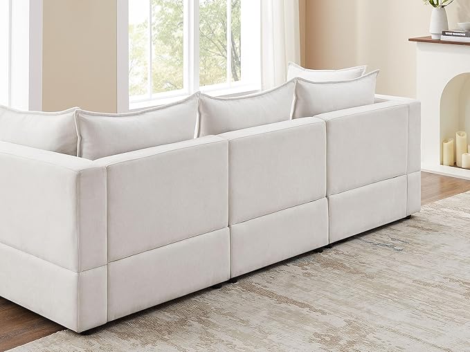 VANOMi Modular Sectional Sofa, 6 Seater Sleeper Sectional Sofa Modular Sectional Couch for Living Room, Sofa Bed-M
