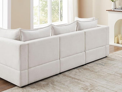 VANOMi Modular Sectional Sofa, 5 Seater Sofa with Reversible Chaise for Living Room, L Shape Sofa