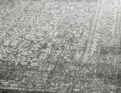 SAFAVIEH Area Rug 9x12 - Evoke Collection - Large - Grey & Ivory, Distressed Design, Non-Shedding & Easy to Clean, Ideal for Living Room, Bedroom, Dining Space (EVK256D)