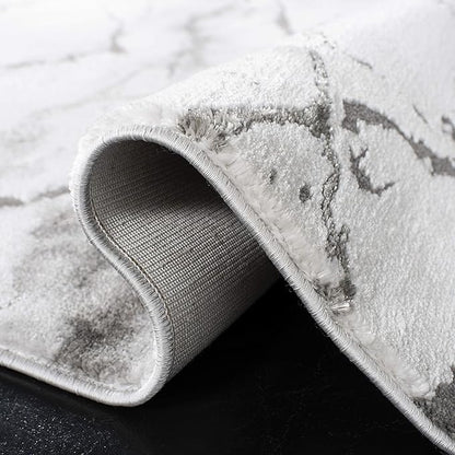 SAFAVIEH Craft Collection Area Rug - 9' x 12', Grey & Silver, Modern Abstract Design, Non-Shedding & Easy Care, Ideal for High Traffic Areas in Living Room, Bedroom (CFT877G)