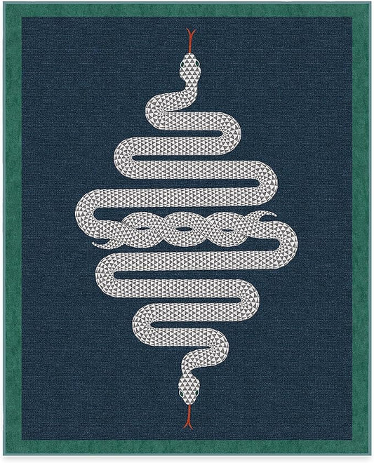 RUGGABLE x Jonathan Adler Machine Washable Modern Area Rug – Venom Sapphire 8x10, Stain-Resistant, Non-Slip – Large Rugs for Living Room, Bedroom, Hallway, Entryway & Office–with Cushioned Pad