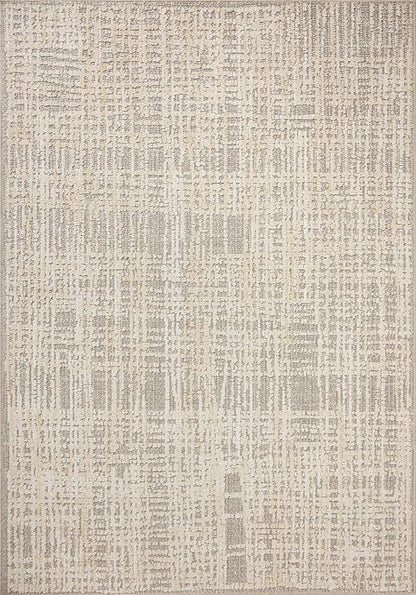 Loloi Amber Lewis Bexley Collection BEX-07 Natural/Dove 11'-6" x 15' Area Rug Neutral, Textured, Living, Bedroom, Dining, Carpet