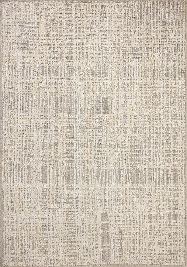 Loloi Amber Lewis Bexley Collection BEX-07 Natural/Dove 2'-7" x 8'-0" Runner Rug Neutral, Textured, Living, Bedroom, Dining, Carpet