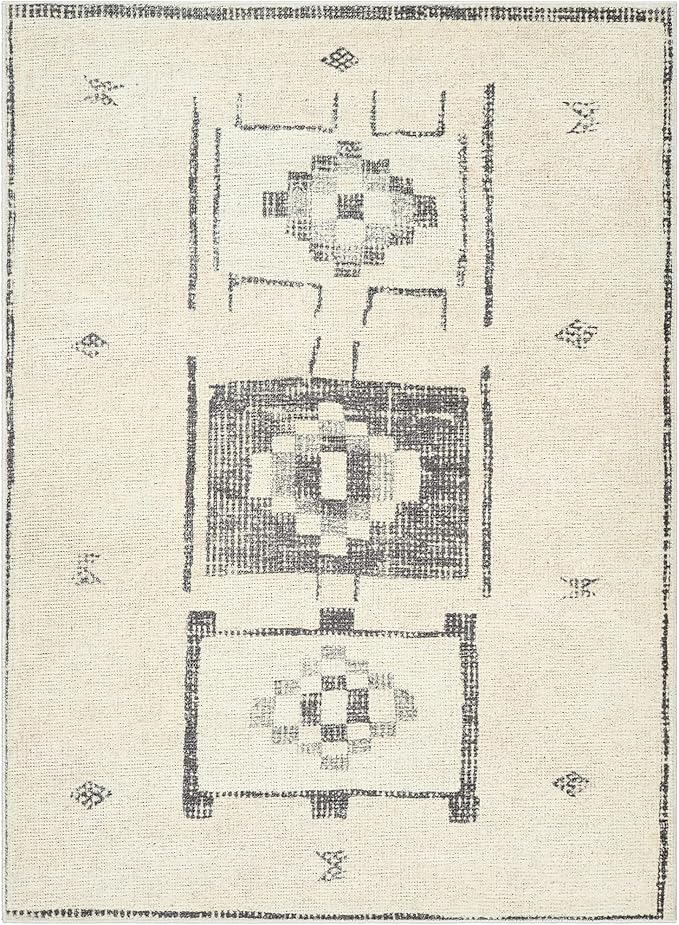 Livabliss x Becki Owens Solana Global Area Rug, 6'7" x 9', Taupe/Cream, (7' x 9')