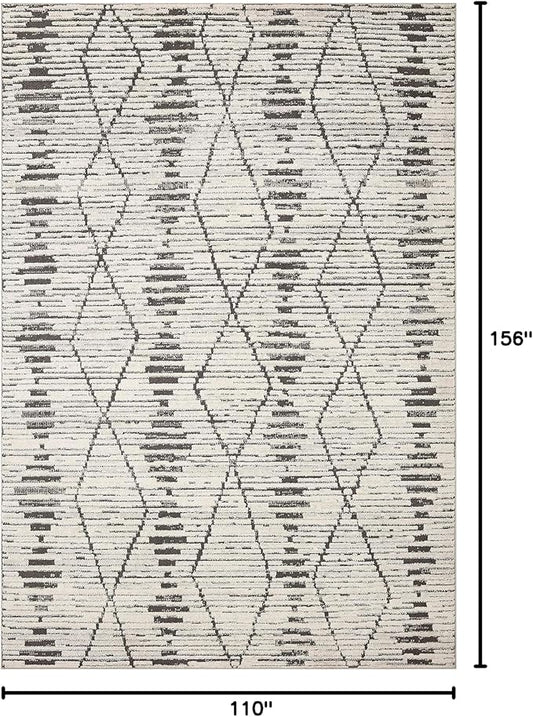 Loloi Kamala Collection KAM-02 Charcoal/Dove 9'-2" x 13' Area Rug