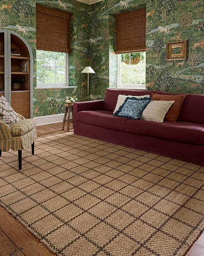 Loloi Chris Loves Julia Fletcher Collection FLE-01 Natural/Brown 9'-3" x 13', .37" Pile Height, Area Rug