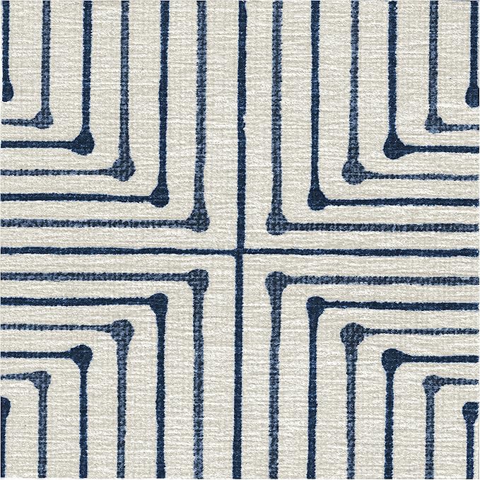 RUGGABLE x Jonathan Adler Machine Washable Modern Area Rug – Inkdrop Slate Blue 9x12, Stain-Resistant, Non-Slip – Large Rugs for Living Room, Bedroom, Hallway, Entryway & Office–with Cushioned Pad