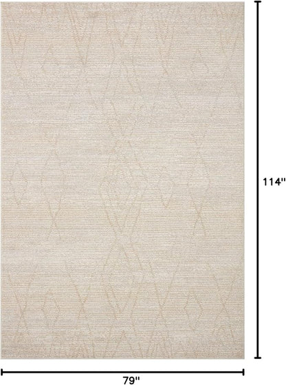Loloi Kamala Collection KAM-03 Natural/Mist 6'-7" x 9'-6" Area Rug