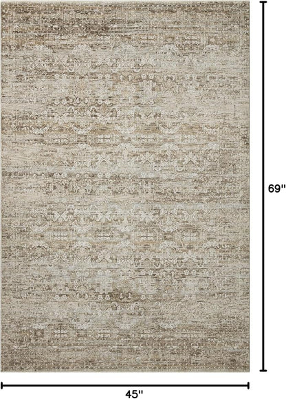 Loloi Amber Lewis Honora Collection HON-04 Bark/Dove 3'-9" x 5'-9" Accent Rug