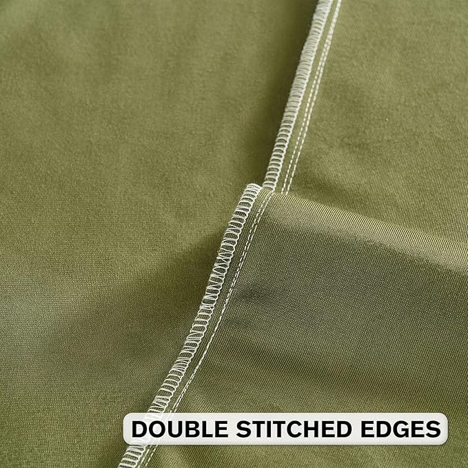 FUTEI Moss Green Velvet Throw Pillow Covers 24x24 Inch Set of 2,Soft Embossed Leaf-Relief Textured European Cushion Cases,Natural Home Decor for Couch Living Room