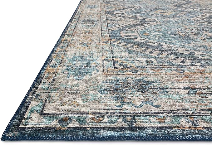 Loloi II Skye Collection SKY-03 Denim/Natural 7'-6" x 9'-6" Area Rug