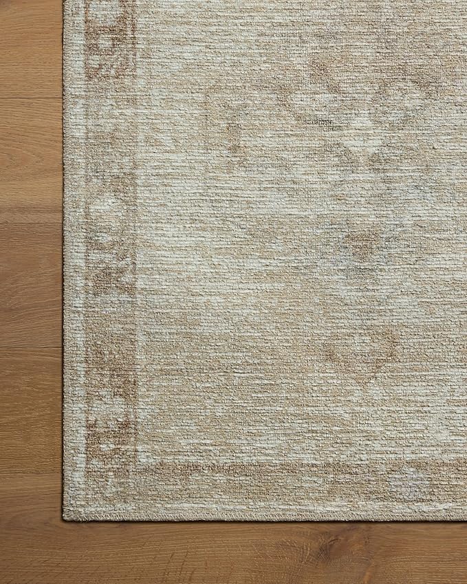 Loloi Amber Lewis Cambria Collection CBR-02 Mist/Natural 5'-0" x 7'-6" Area Rug Jute, Neutral, Vintage Style, Antique Tone, Living, Bedroom, Dining, Carpet